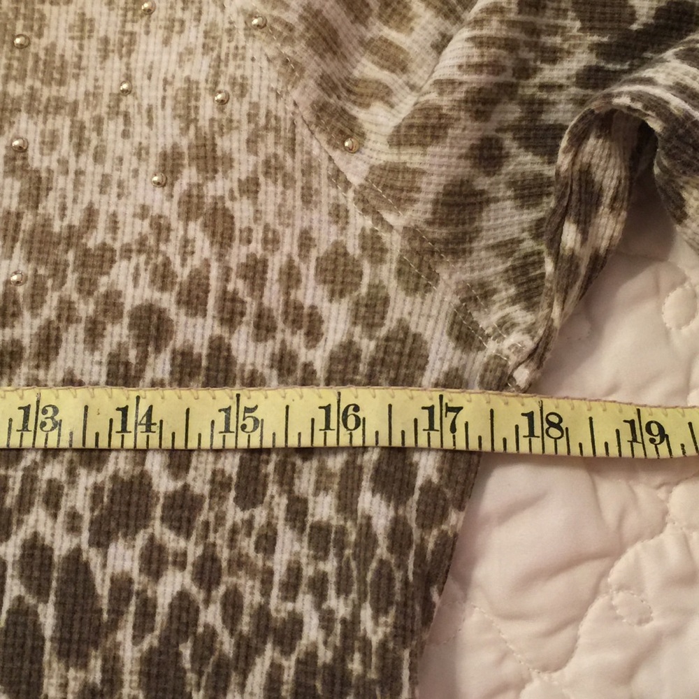 Ruby Rd. Embellished Animal Print Top - Picture 4 of 5